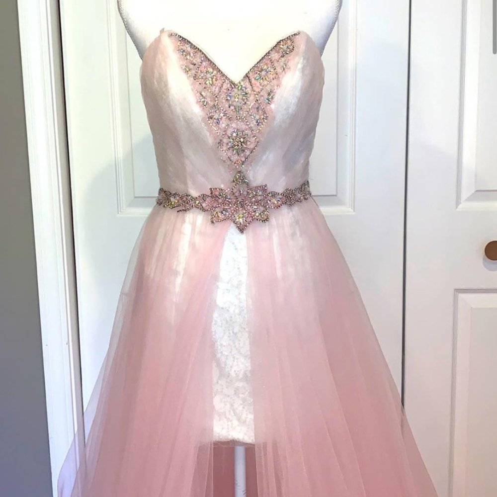 Fairy Princess Pink Fluffy Prom Pageant Gown